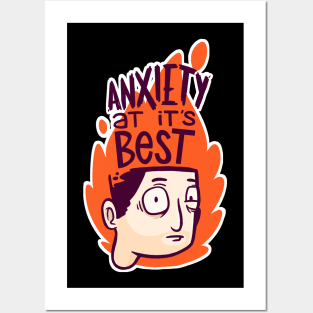 Anxiety at its best (Dark Tee) Posters and Art